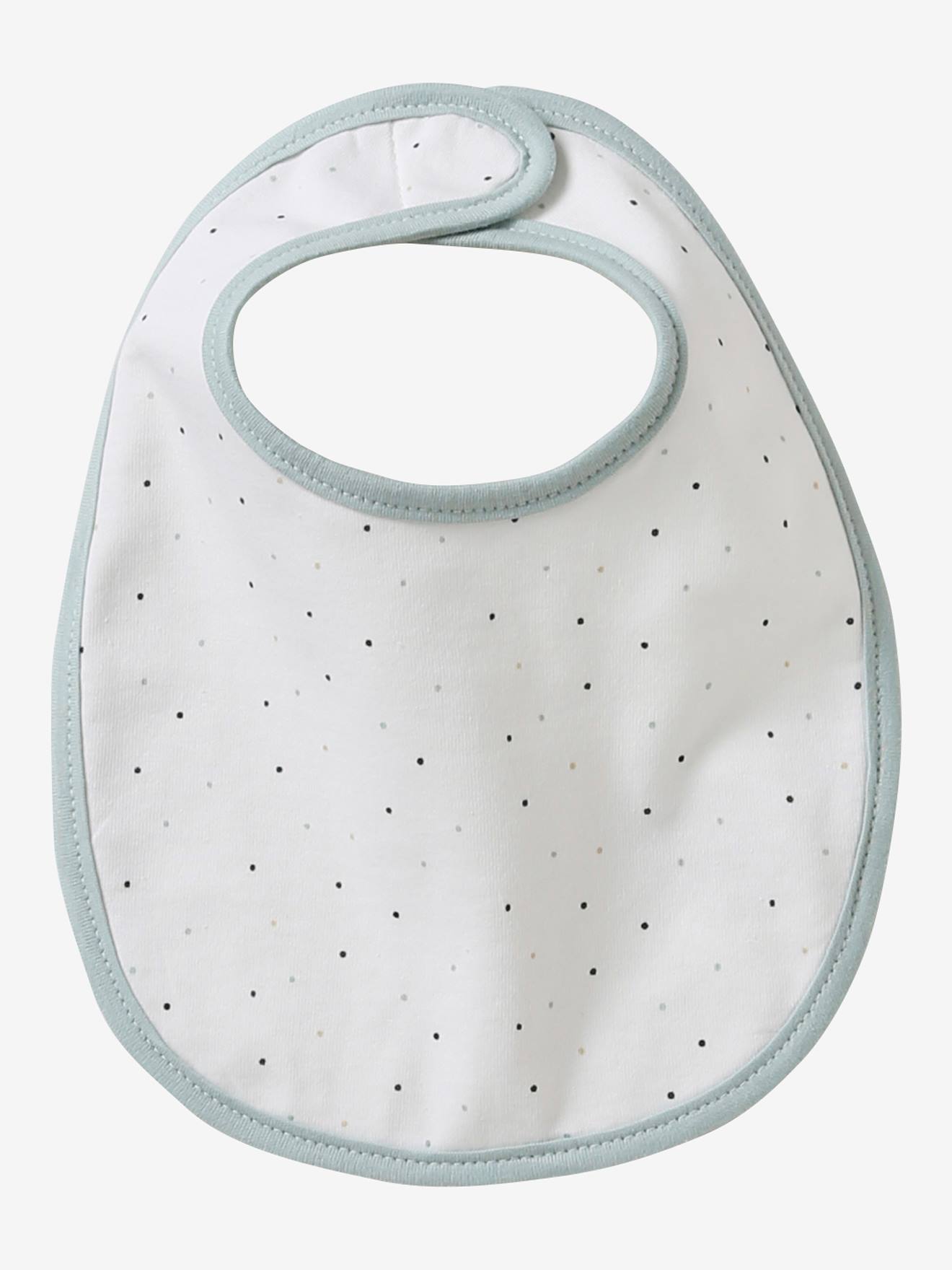 Lot de 7 bavoirs naissance en coton bio* vertbaudet rose pâle
