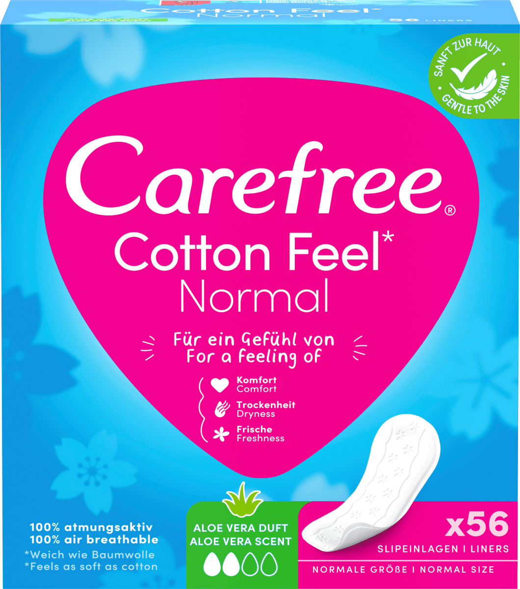 Slipeinlagen Cotton Feel Normal Aloe, 56 St