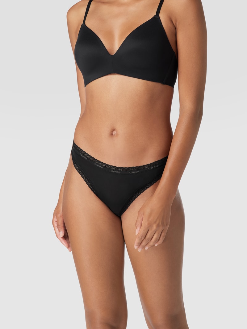 String aus Mikrofaser im 3er-Pack in schwarz