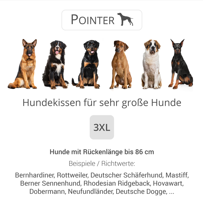 Pointer Hundekissen Pointer Liegekissen Urban anthrazit XXXL