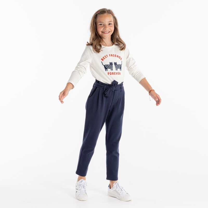T-shirt best friends forever bleu fille