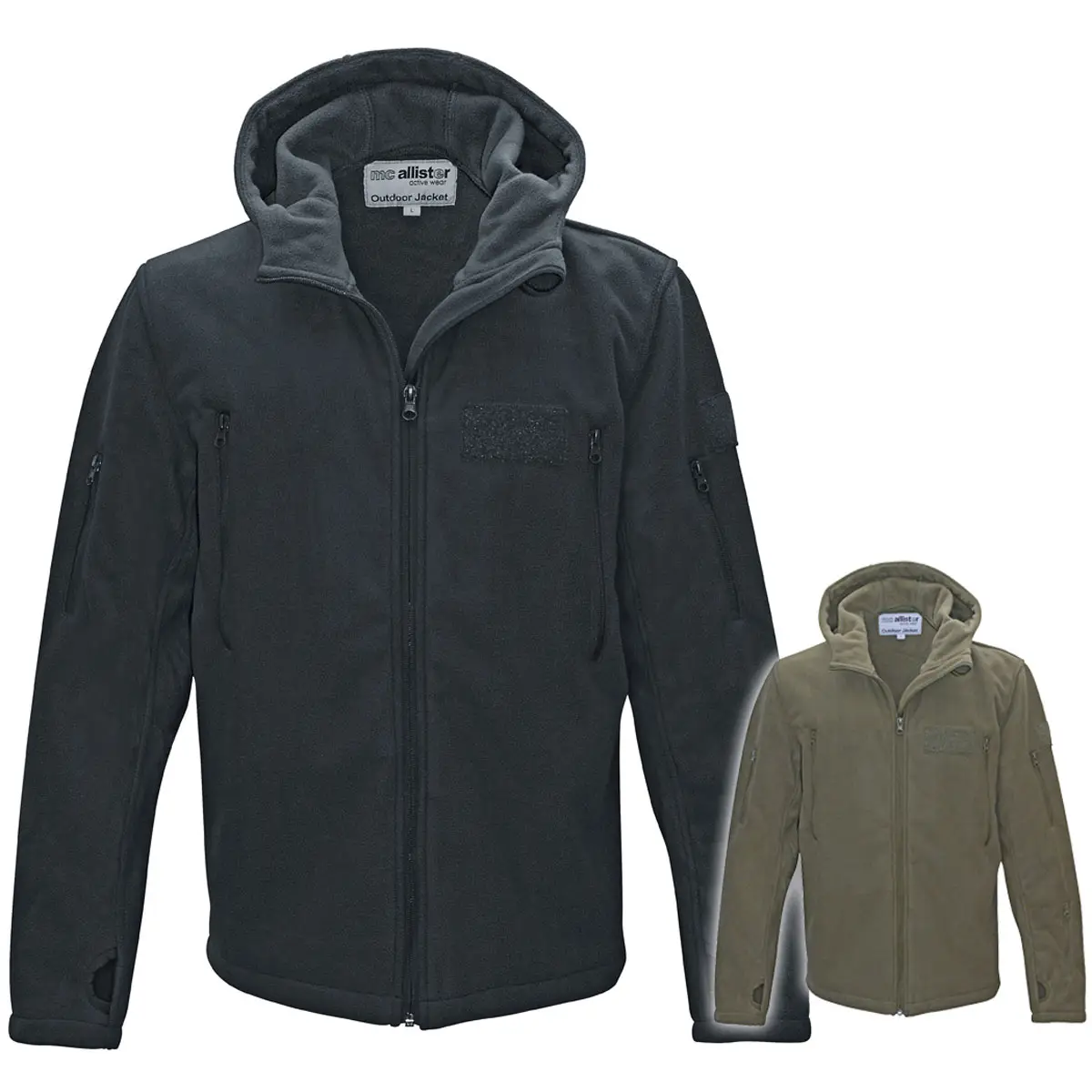 Fleece Jacke Outdoor Adventure schwarz