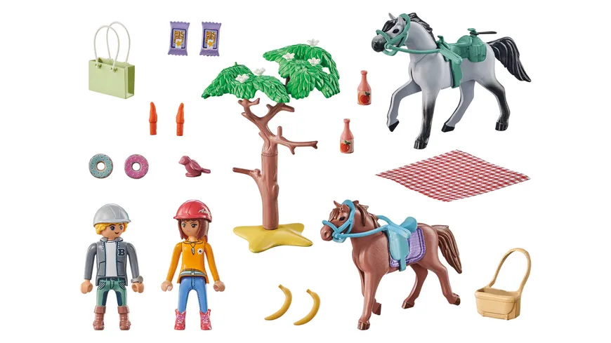 PLAYMOBIL 71470 - Horses of Waterfall - Reitausflug an den Strand mit Amelia und Ben
