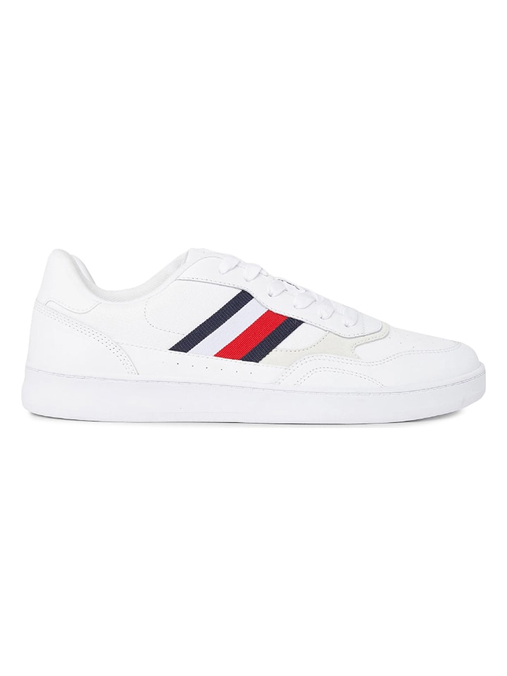 Tommy Hilfiger Shoes Leder-Sneakers in Weiß günstig kaufen