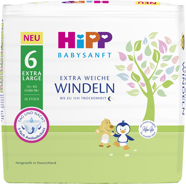 HiPP Windeln Babysanft Größe 6 | XL