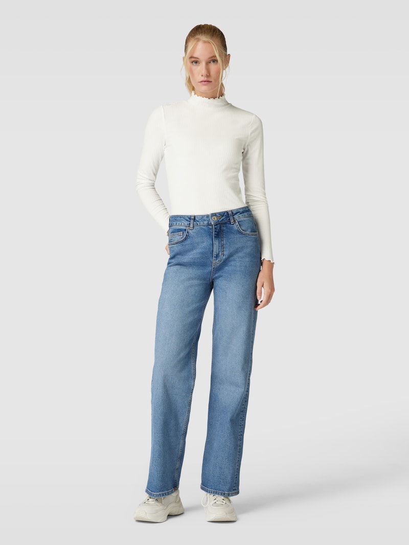 Longsleeve mit Wellensaum in offwhite