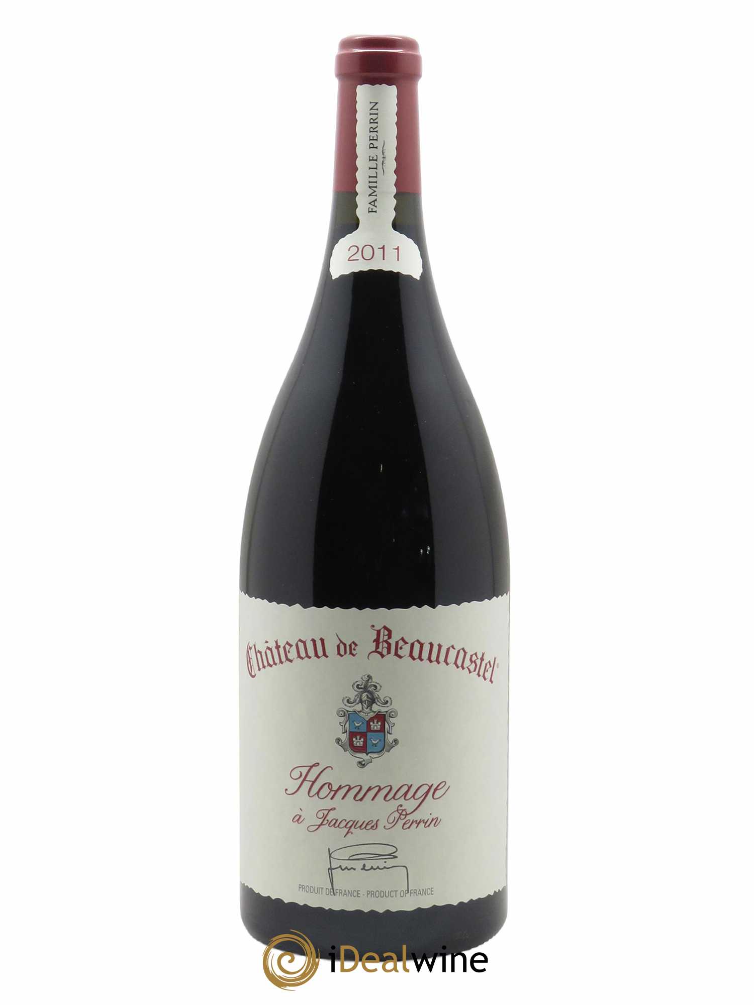 Châteauneuf-du-Pape Château de Château de Beaucastel Hommage à Jacques Perrin Famille Perrin  2011 - Lot de 1 Magnum