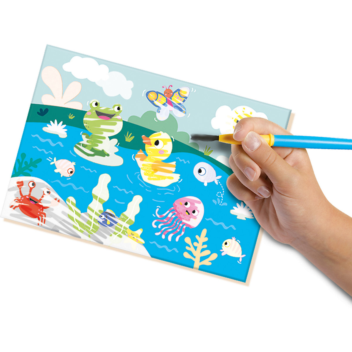 Malen mit Wasser - Versteckte Tiere