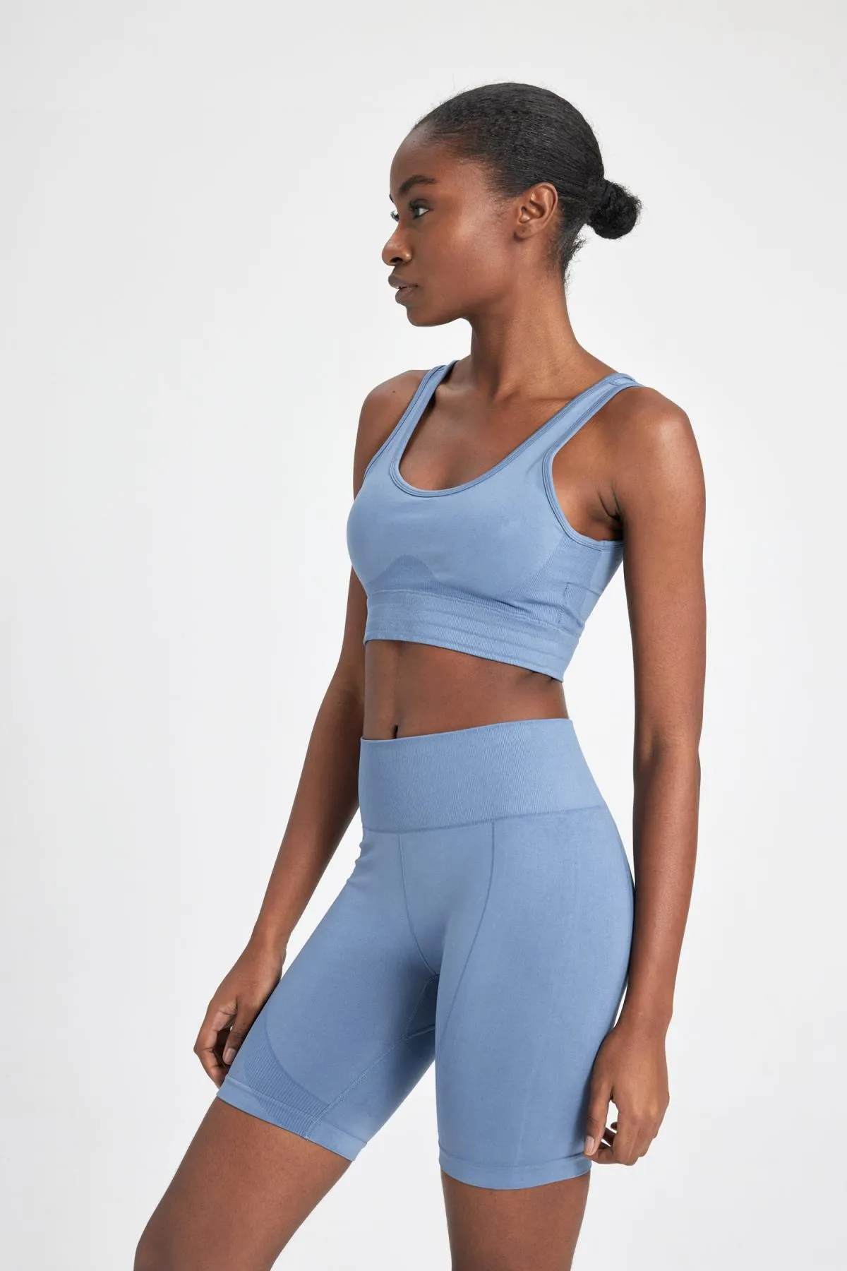 DeFacto  Sport-Leggings - Blau - Mittlerer Bund