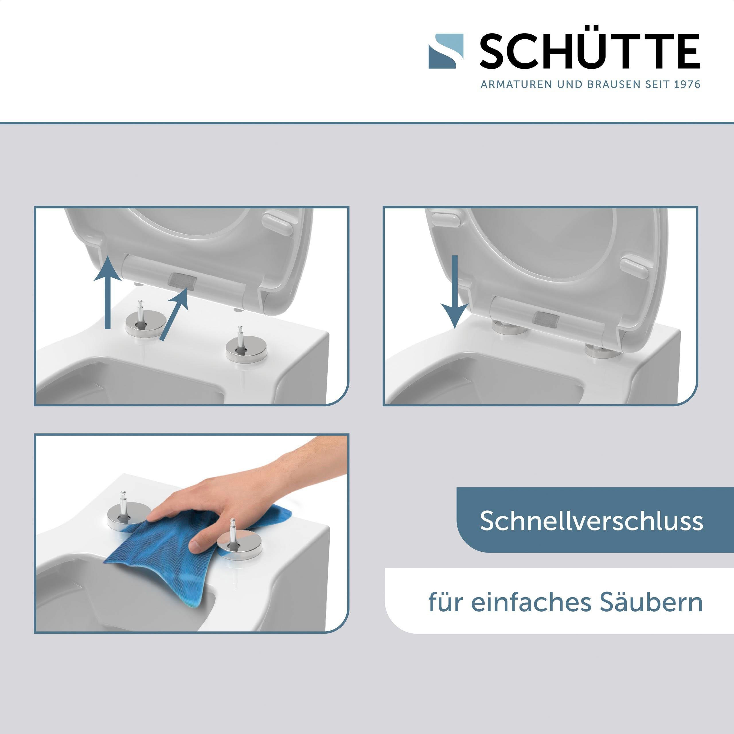 Schütte WC-Sitz, mit LED, Absenkautomatik, Schnellverschluss