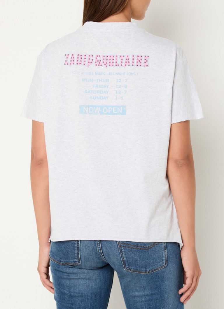 Tricou Zadig&Voltaire Tommer cu imprimeu pe față și pe spate.