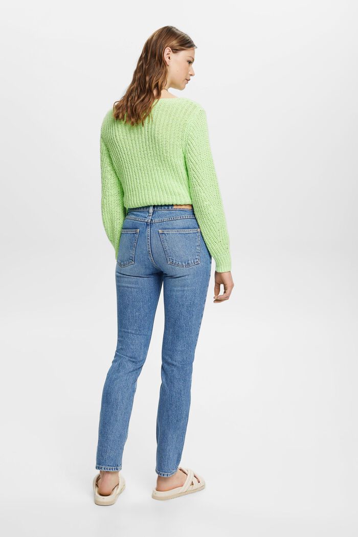 Jeans mit geradem Bein und mittlerer Bundhöhe