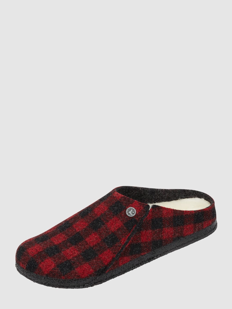 Pantolette aus Wollfilz Modell 'Zermatt' in hellrot