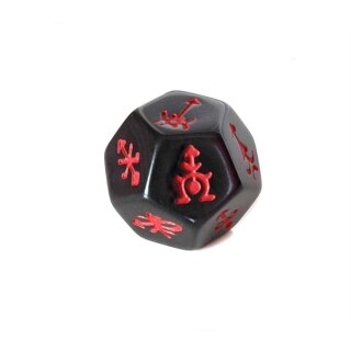 DSA Dämonenwürfel (W12) Schwarz-Rot