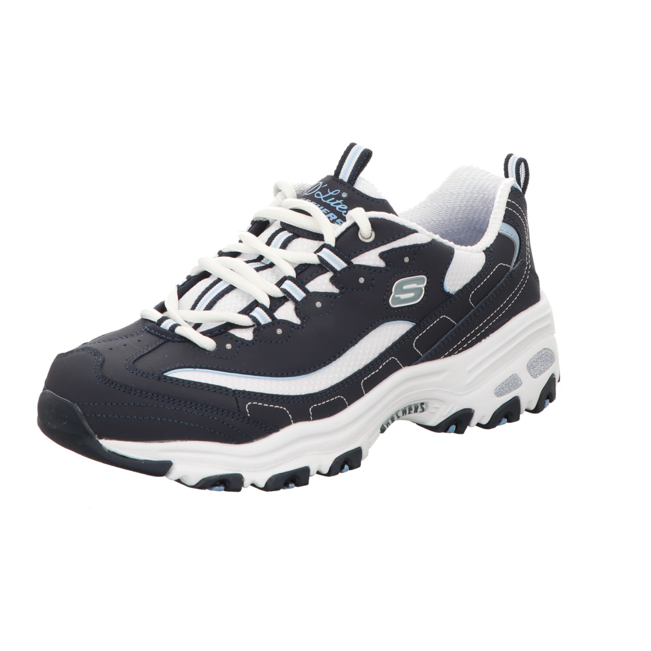 SKECHERS Freizeit Schnürer blau D`LITES BIGGEST FAN