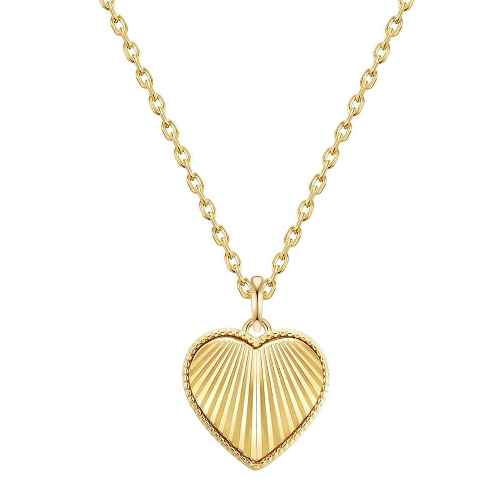 Glanzstücke München Collier en argent Coeur Argent sterling en Or jaune collier