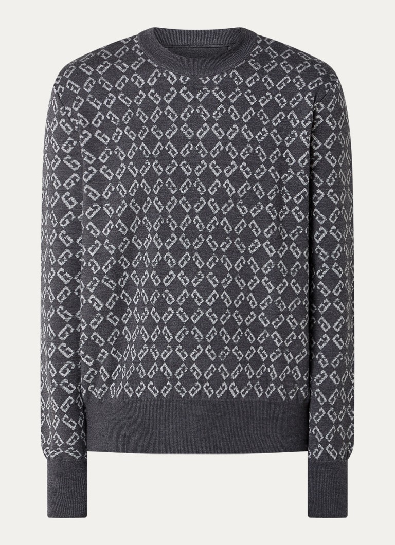 Givenchy Fine-knit sweater in wool blend with logo print