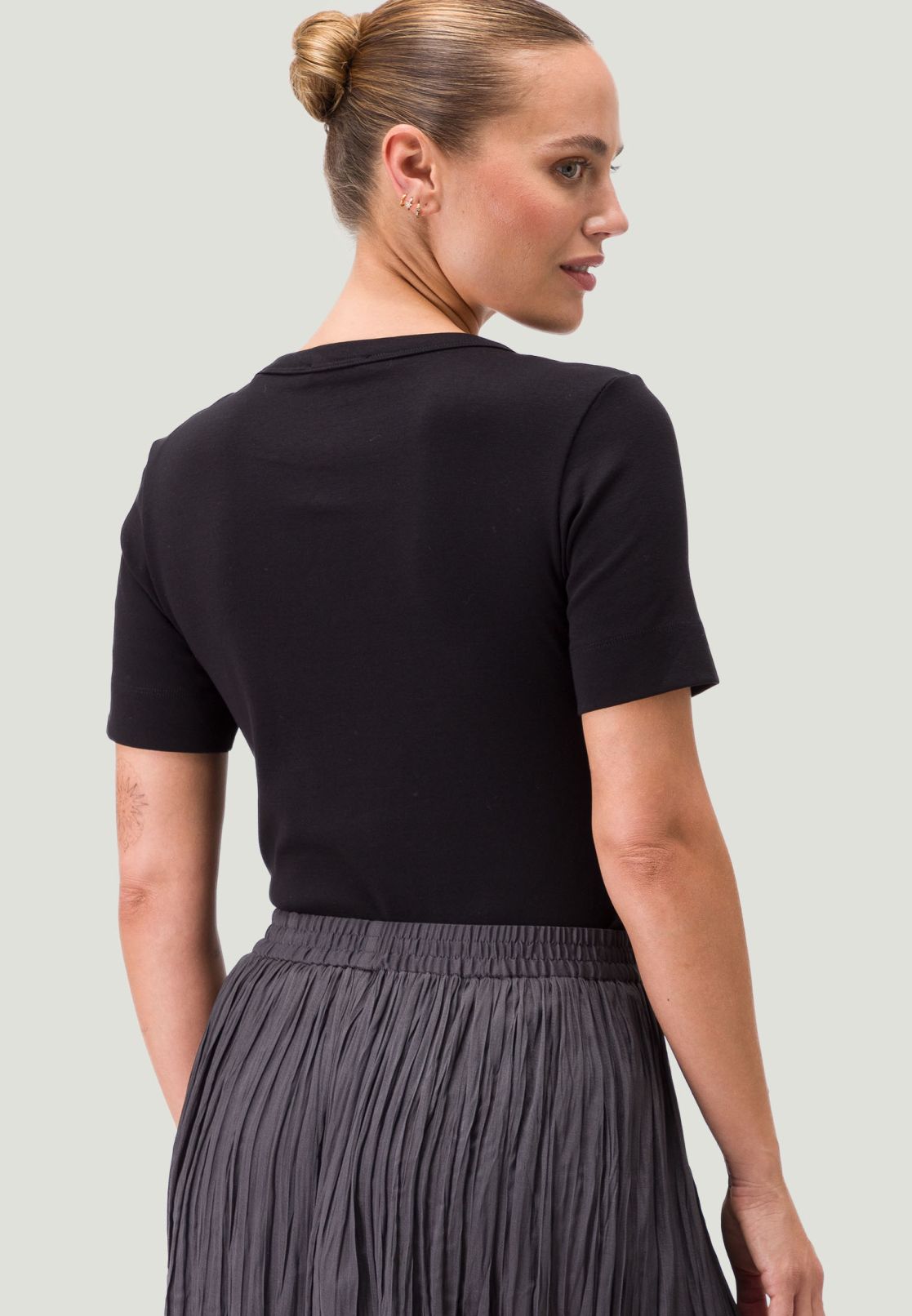 Baumwollshirt mit Rundhalsausschnitt