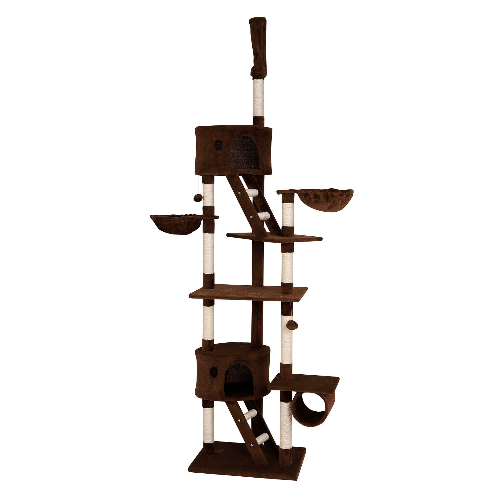 Lionto Kratzbäume Lionto Kratzbaum XXL, Höhenverstellbar (230 - 250 cm) braun