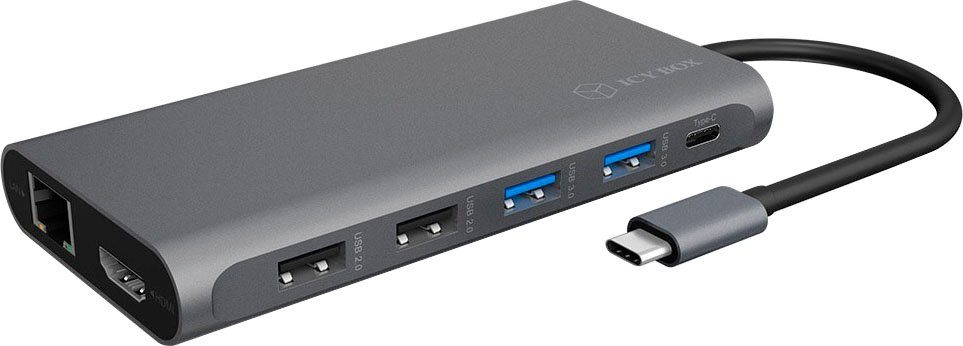 ICY BOX Laptop-Dockingstation ICY BOX USB Type-C DockingStation mit drei Videoschnittstellen