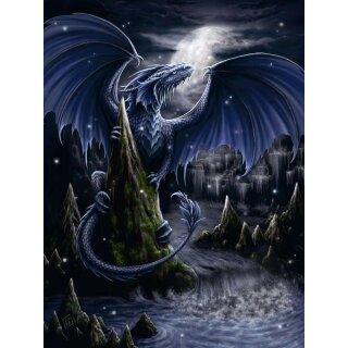 Puzzle: Der schwarzblaue Drache (1500 Teile)