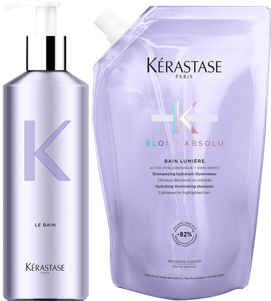 Kérastase Blonde Absolu Bain Lumière Refill & Aluminiumflasche Shampoo