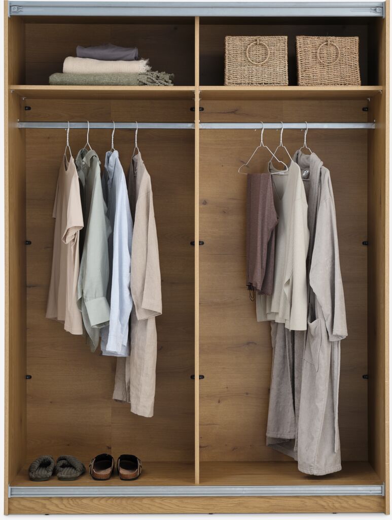 RABERG RABERG Meuble de rangement 150x200 avec miroir, coloris chêne chaud