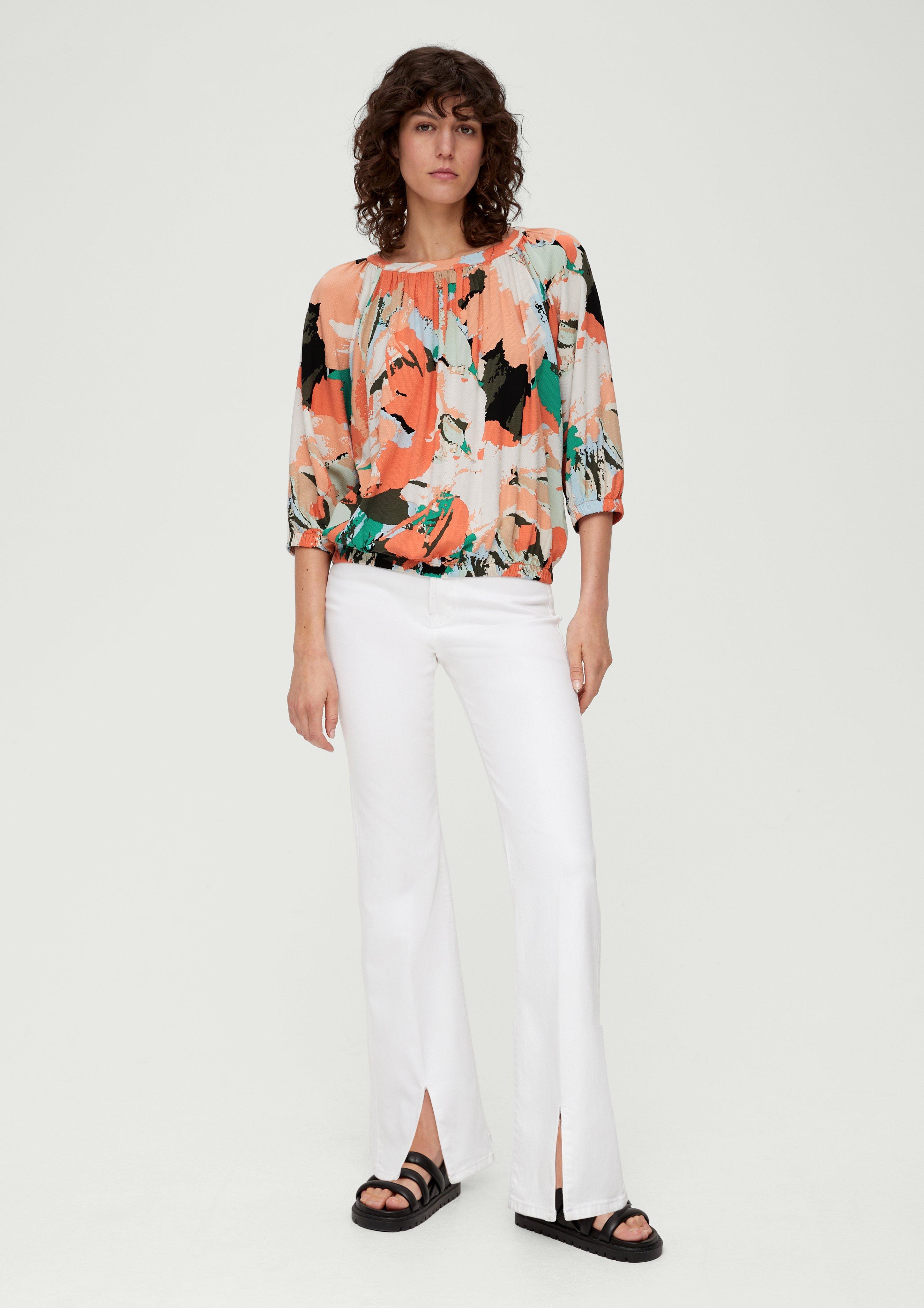 Viskosebluse mit Allover-Muster  2128336-27B2