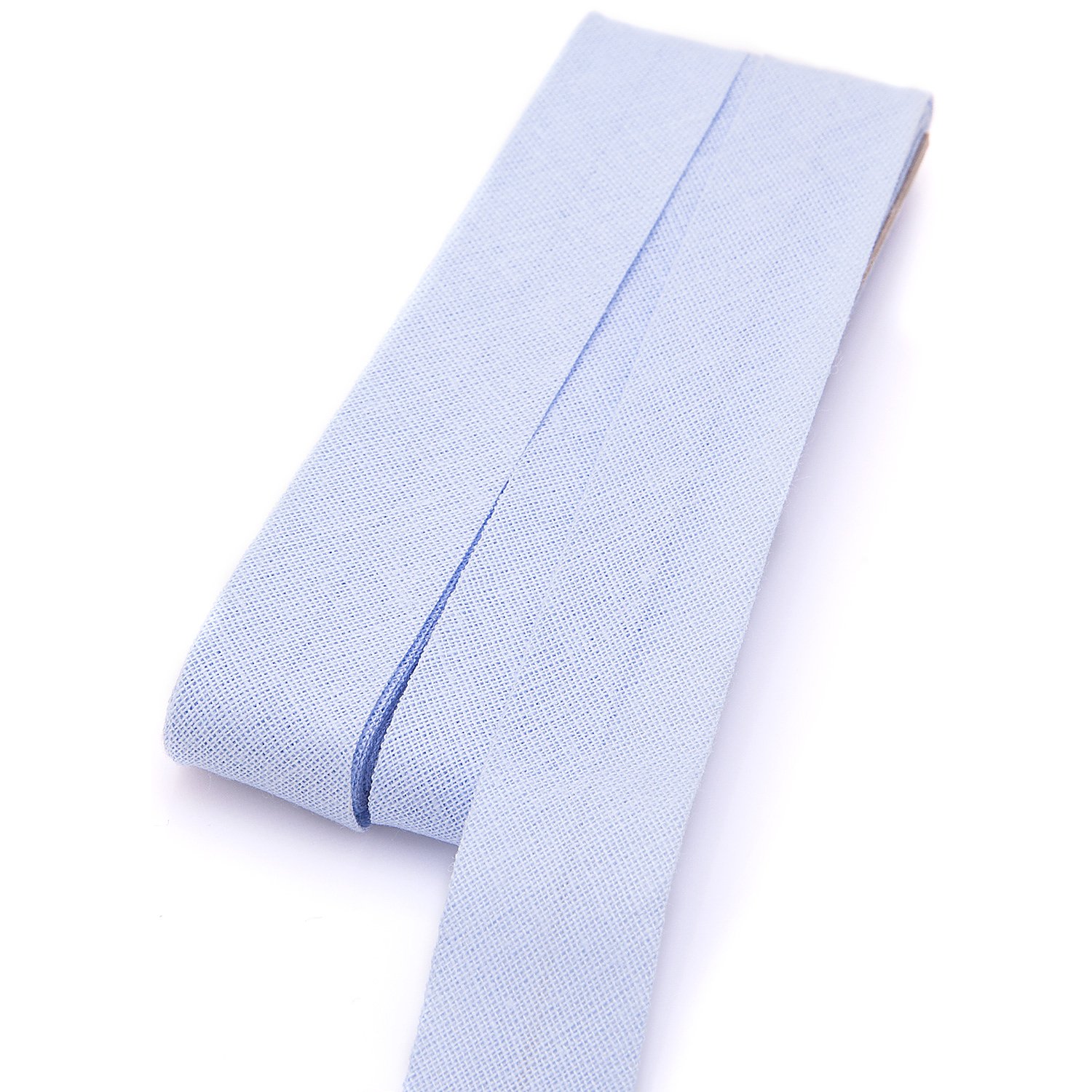 buttinette Baumwoll-Schrägband, hellblau, Breite: 2 cm, Länge: 5 m