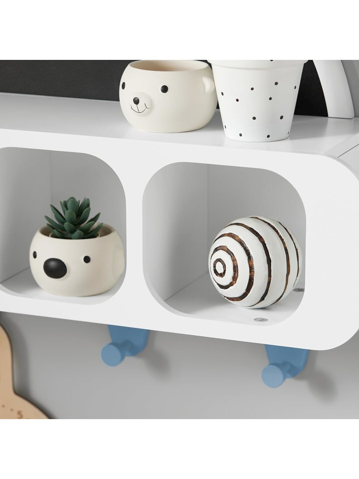 SoBuy Kindergarderobe in Weiß - (B)70 x (H)53 x (T)20cm günstig kaufen onesize