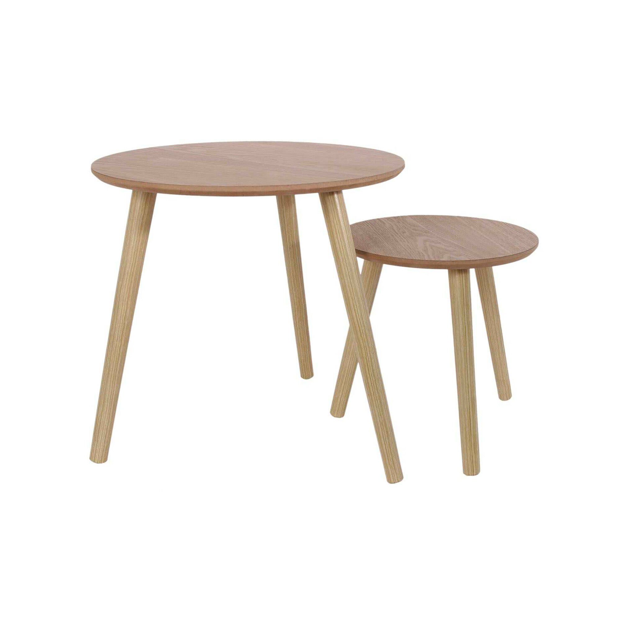 Tables gigognes en bois brut