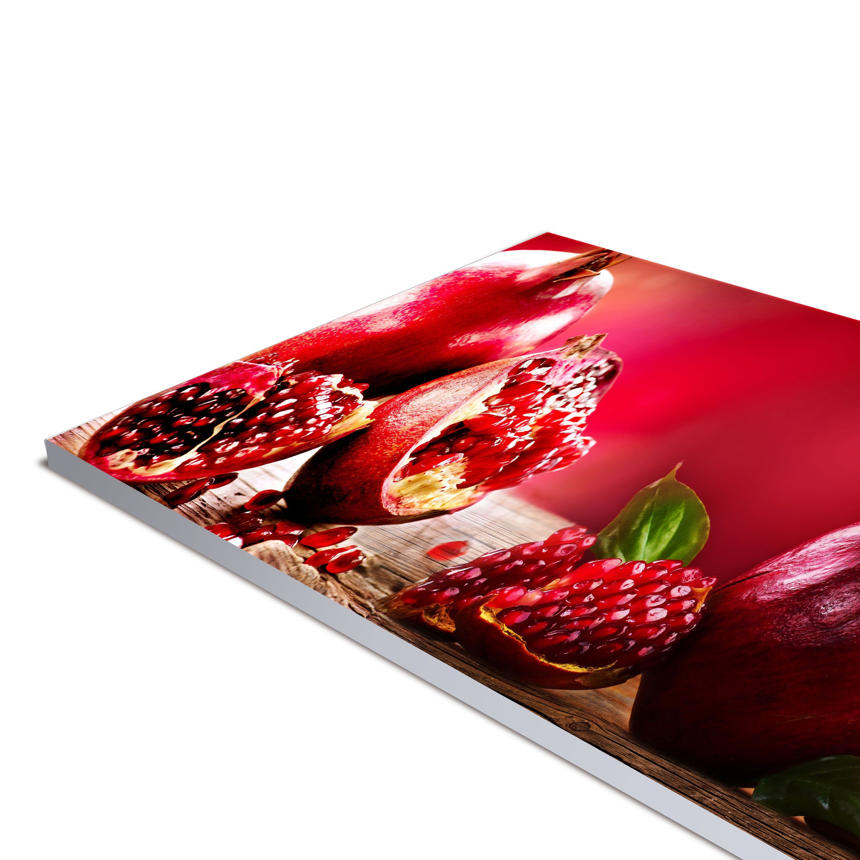 wandmotiv24 Küchenrückwand Granatapfel Rot Obst, (1-tlg), Premium Hartschaum Nischenrückwand in versch. Größen