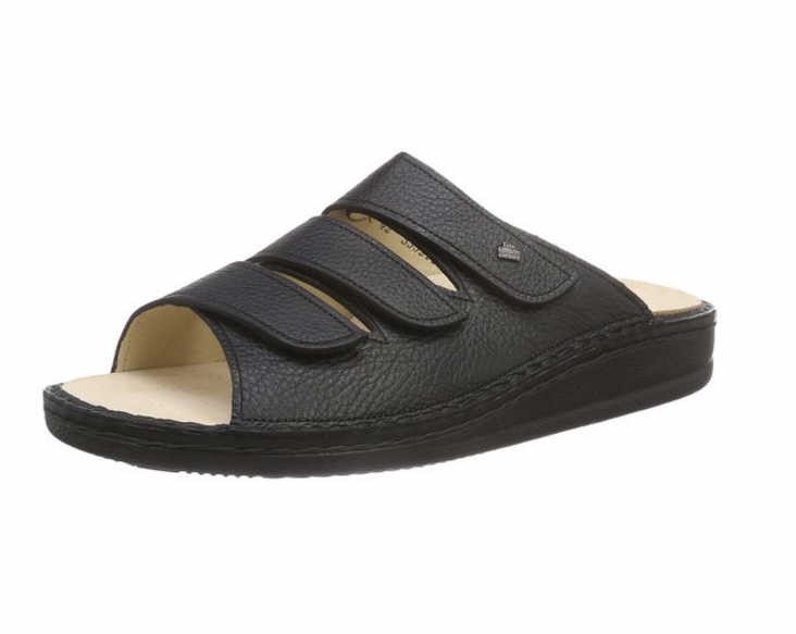 FINN COMFORT Pantoletten schwarz Korfu schwarz Bison