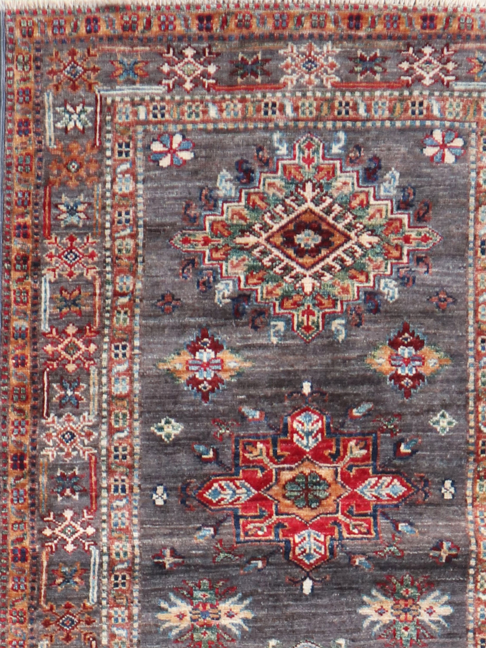 Kazak Ghazni ca. 251 x 87 cm, Unikat / Einzelstück
