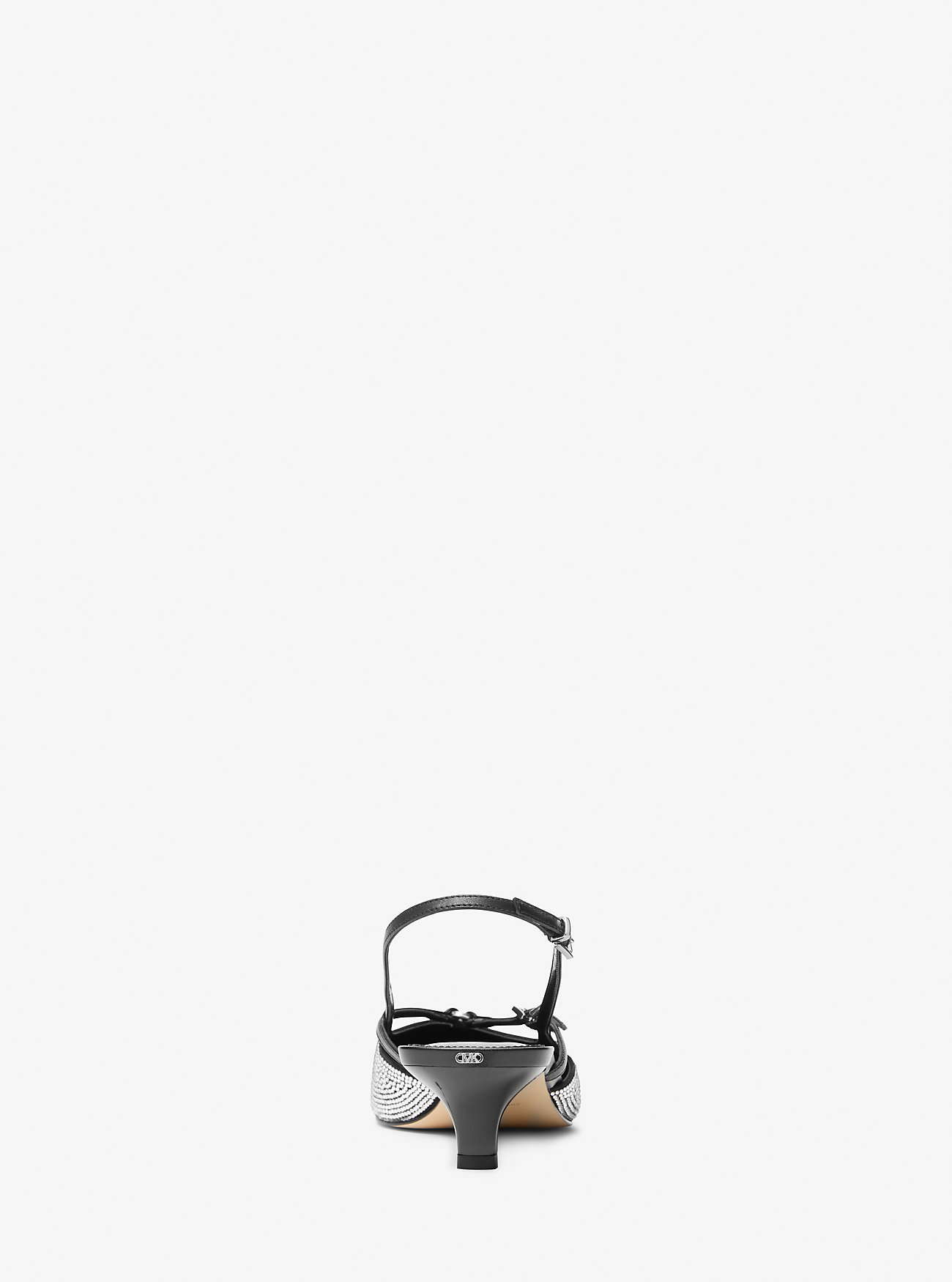 Selina Embellished Slingback Pump - BLACK