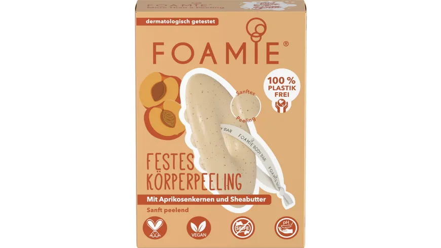 FOAMIE Festes Körper-Peeling More Than A Peeling mit Shea Butter & Aprikosenkernen 80 g