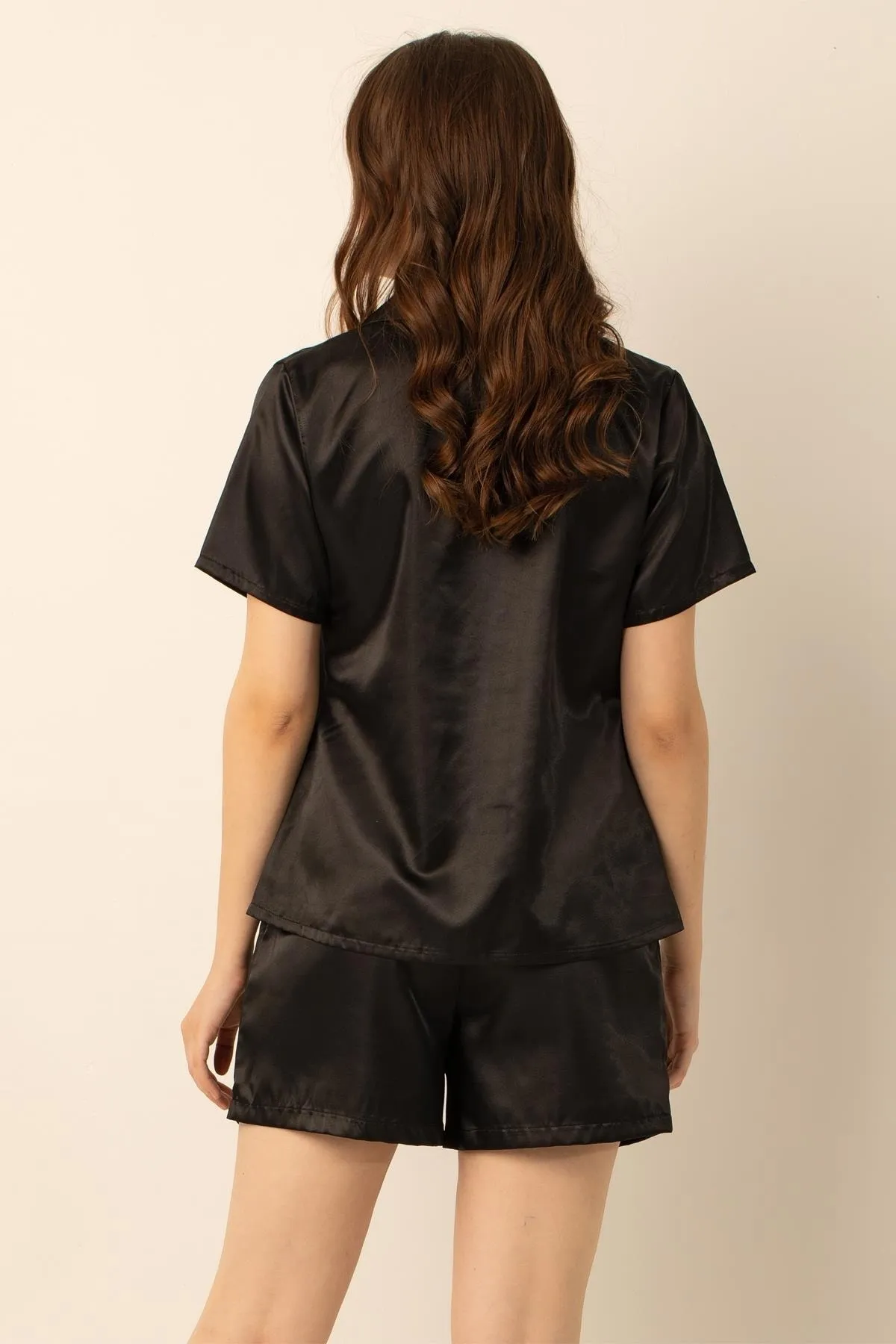 Miorre  Damen-Pyjama-Set aus Satin mit Shorts
