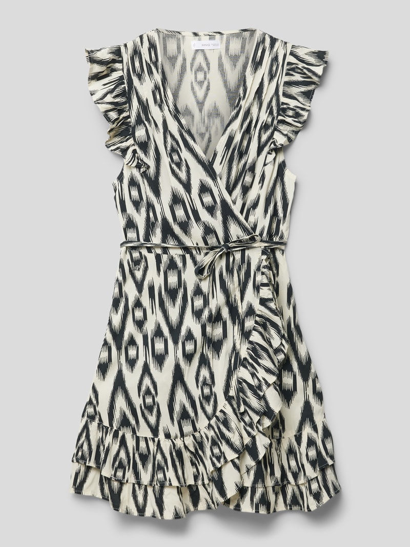 Kleid mit Allover-Muster Modell 'celra' in schwarz
