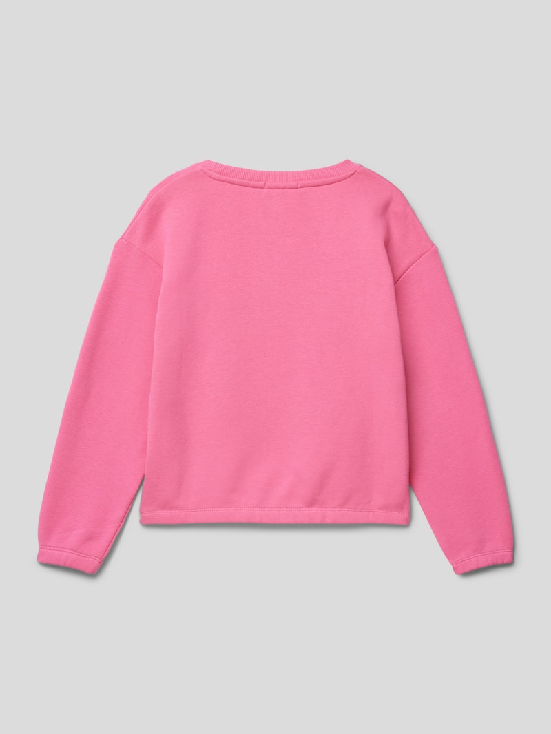 Sweatshirt mit Paillettenbesatz in pink