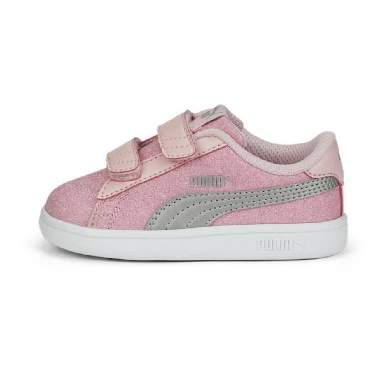 Basket Puma Smash v2 Glitz Glam Bébé rose