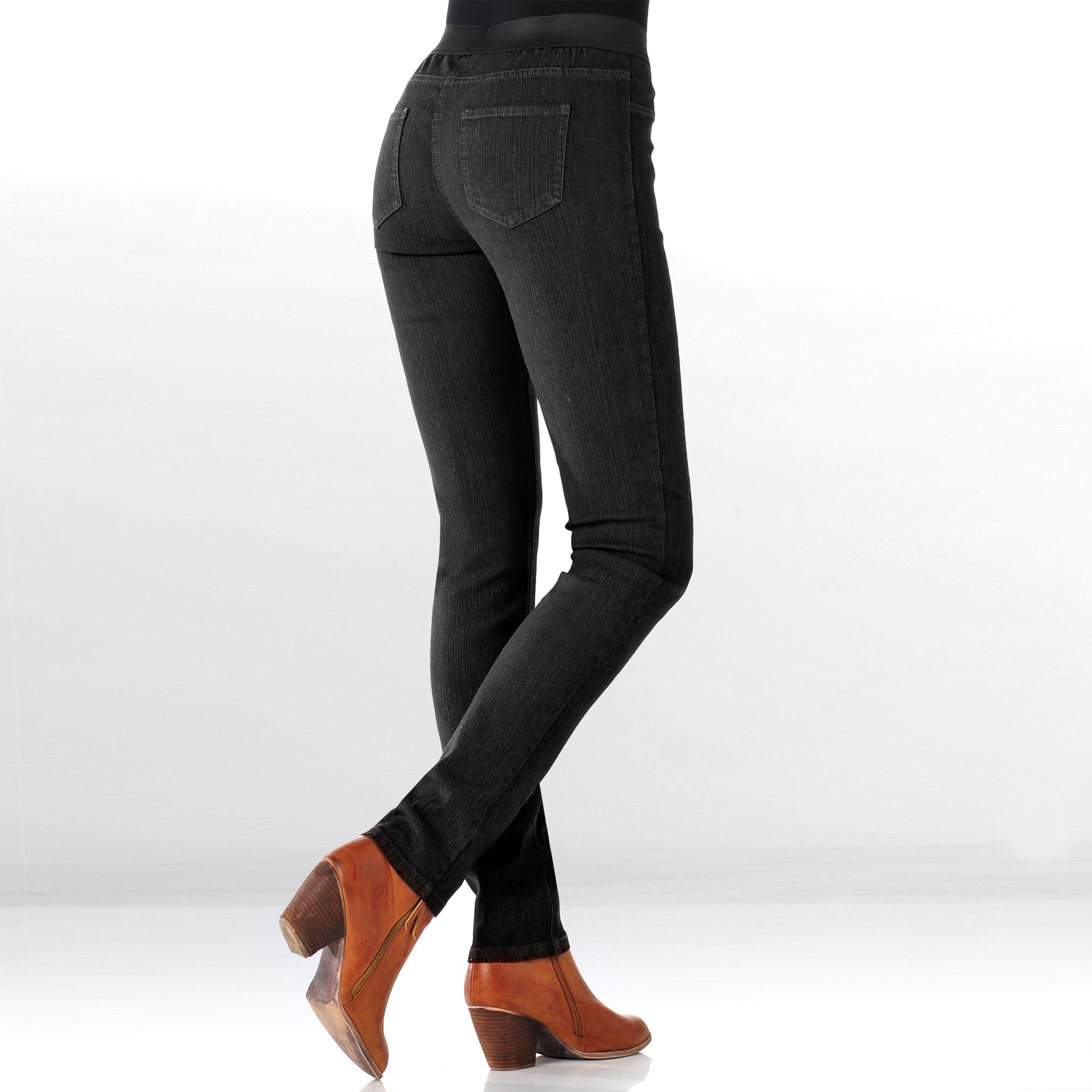 Jegging denim taille élastiquée