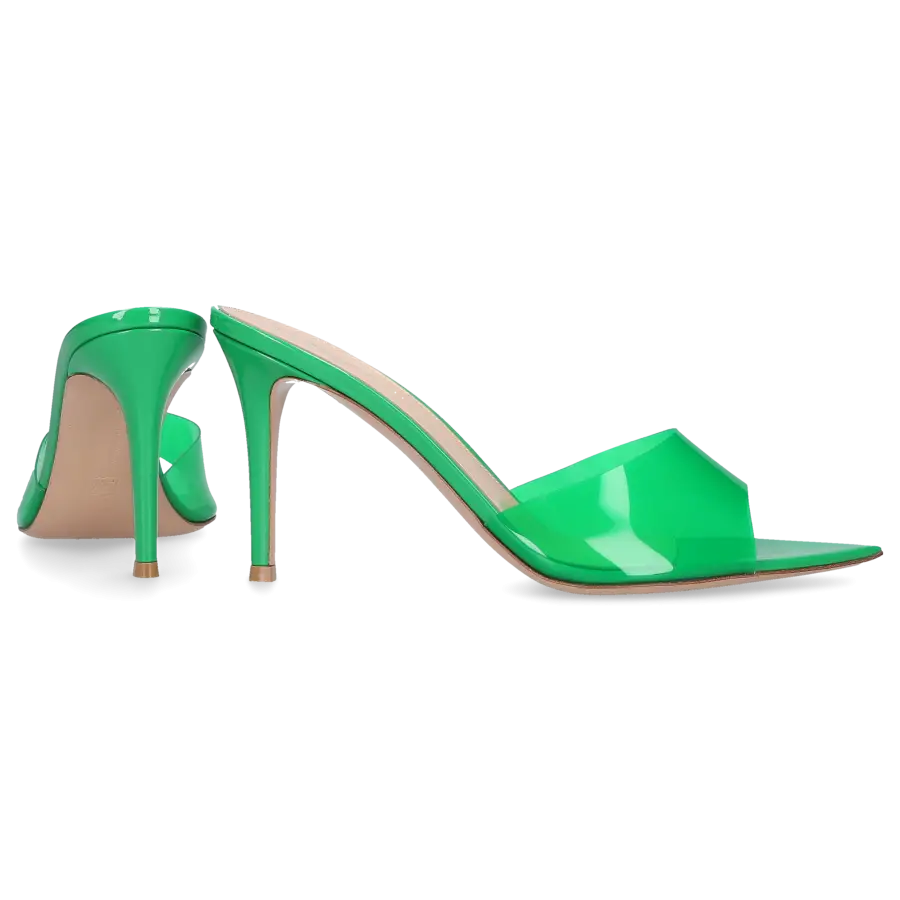 Gianvito Rossi - Pantoletten ELLE 85 PVC - grün