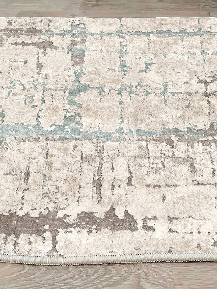 Mioli Baumwoll-Teppich in Beige/ Hellbraun/ Hellblau günstig kaufen