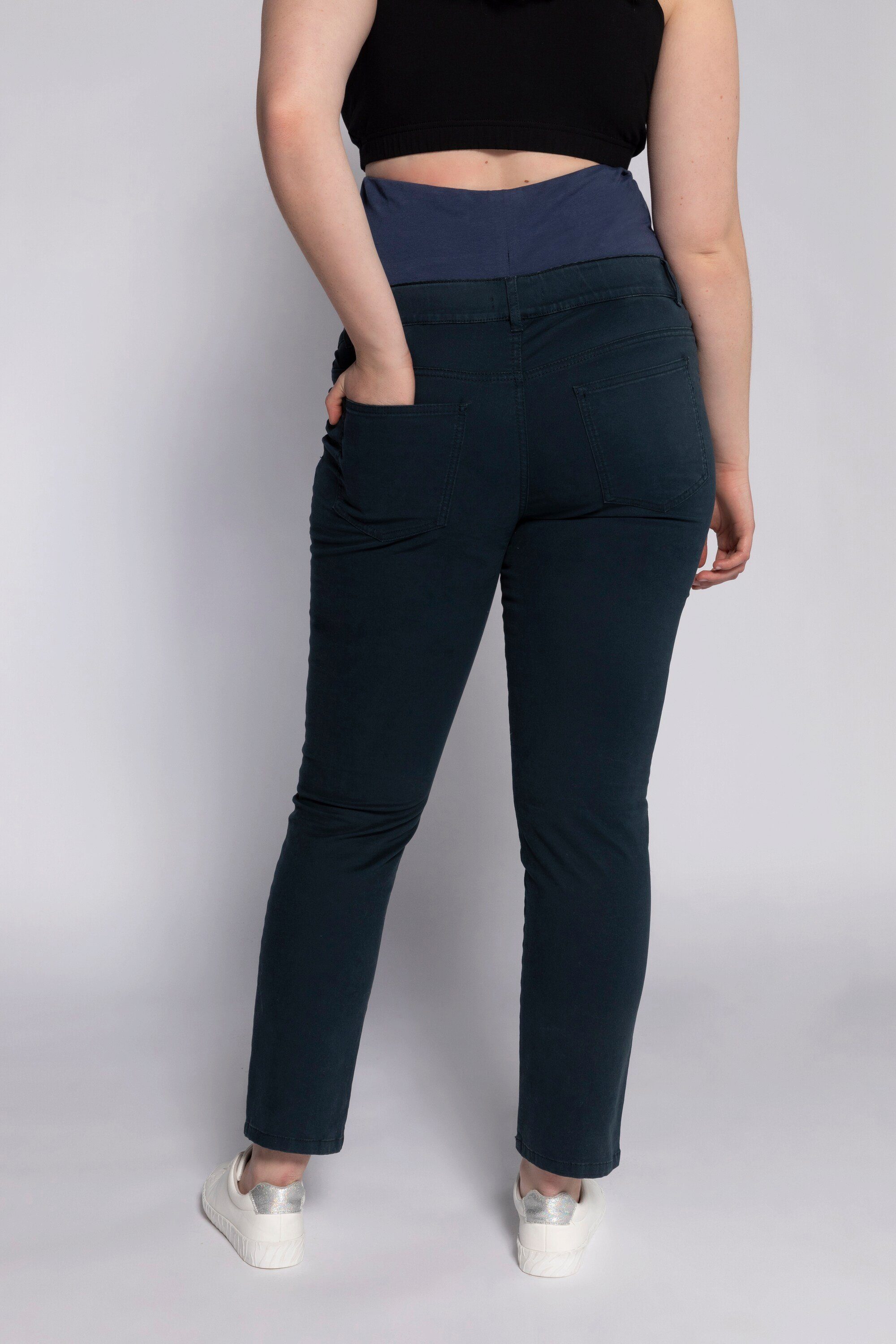 Ulla Popken Stretch-Umstandshose Bellieva-Jeggings schmale Passform Biobaumwolle