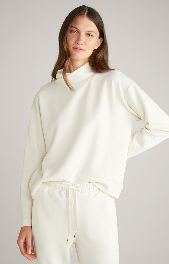 Soft Scuba-Sweat-Shirt in Crème