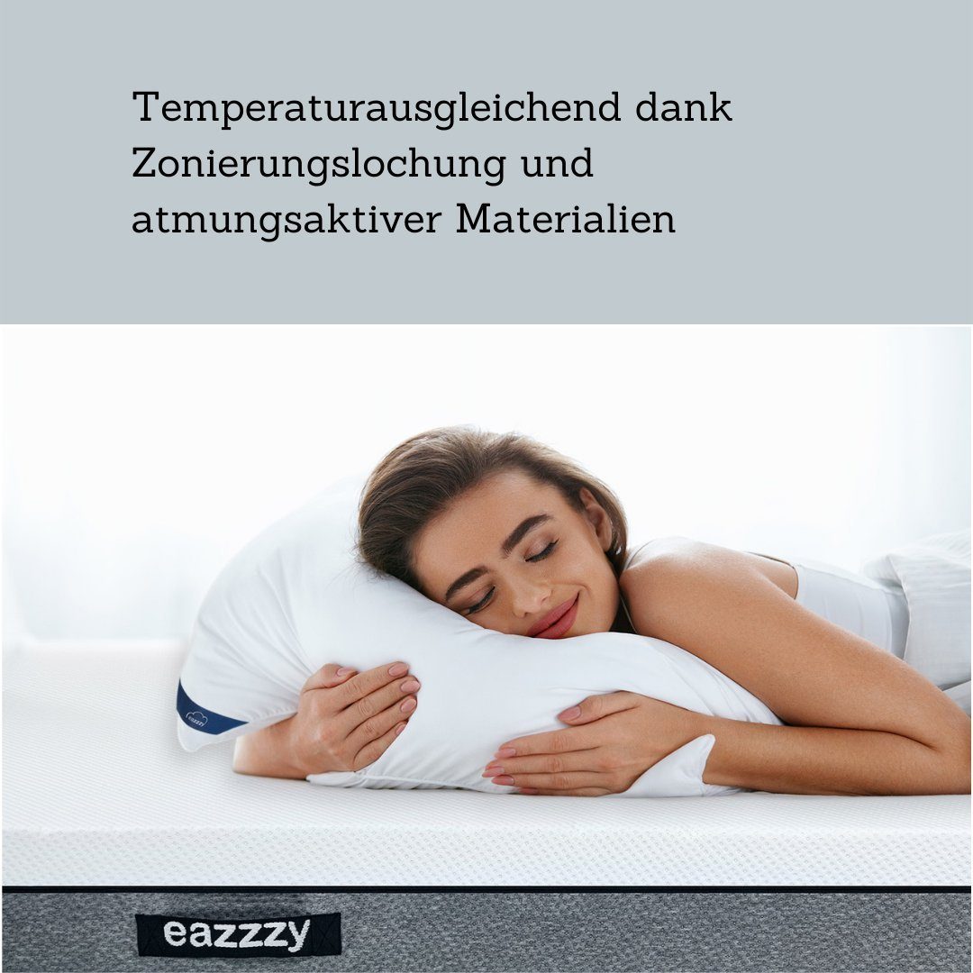 Gelschaummatratze EaZzzy Matratze Trend, Genius, 18 cm hoch, orthopädische Wendematratze mit weicher und Fester Seite, Härtegrad H2-H3, geeignet für jeden Schlaftyp
