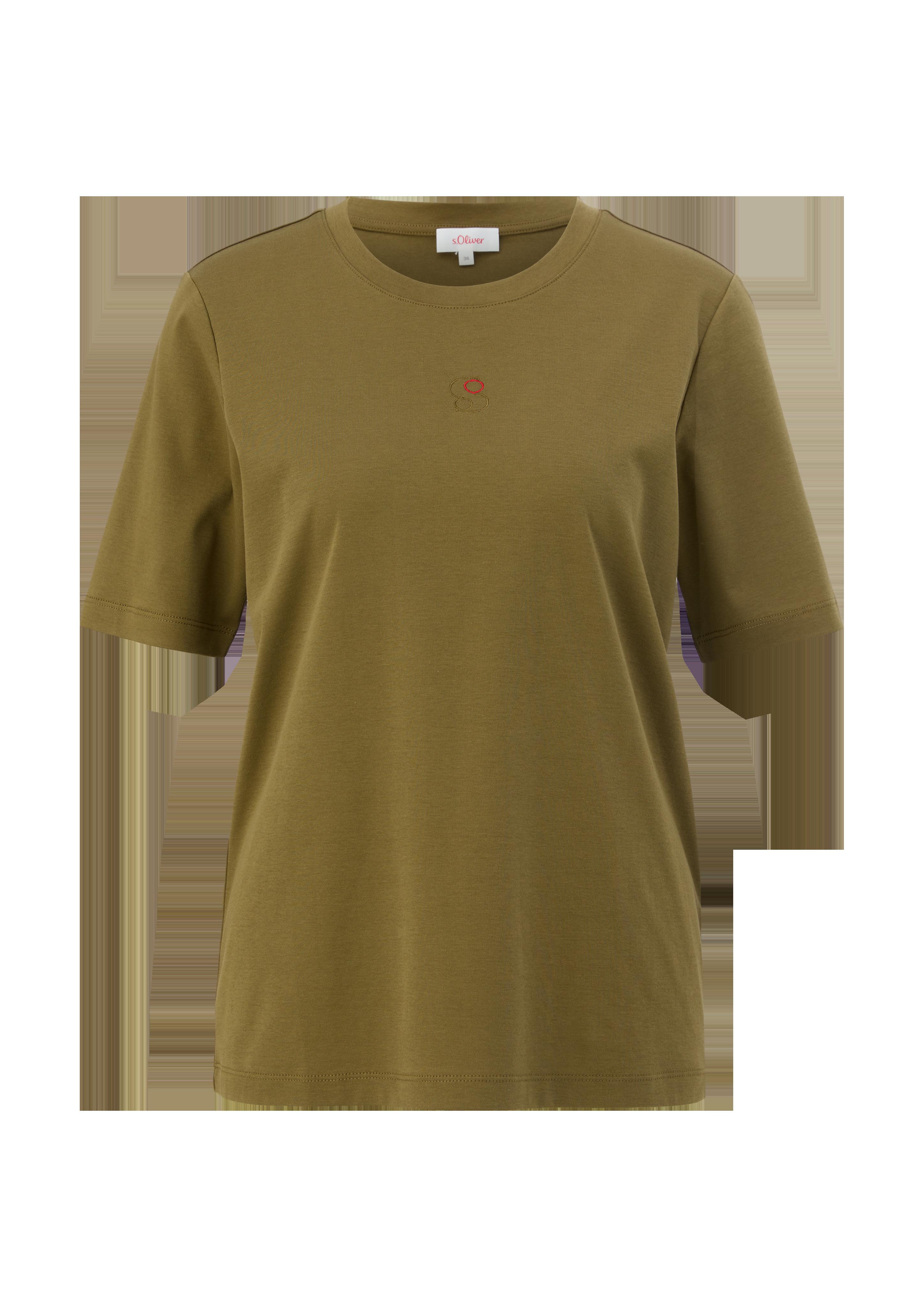 T-Shirt mit Logostickerei  2132978-7723