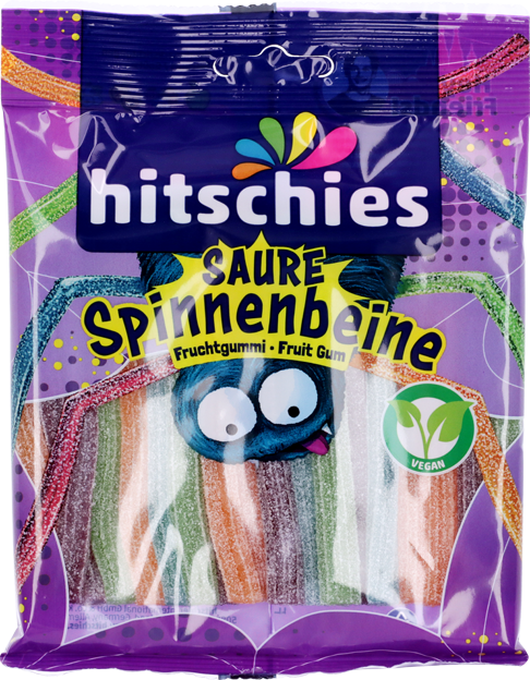 Hitschies Spinnenbeine saure Fruchtgummi-Sticks vegan