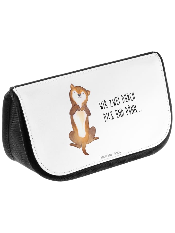Mr. & Mrs. Panda Kosmetiktasche Hund Streicheln mit Spruch in Weiß günstig kaufen onesize