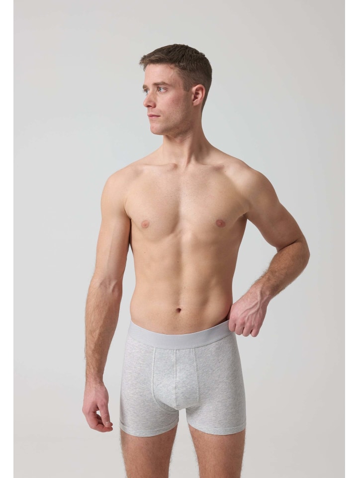 SNOCKS Boxershorts ohne Logo aus Bio-Baumwolle 6 Stück in Mix (Schwarz/Grau/Hellgrau) günstig kaufen 4XL